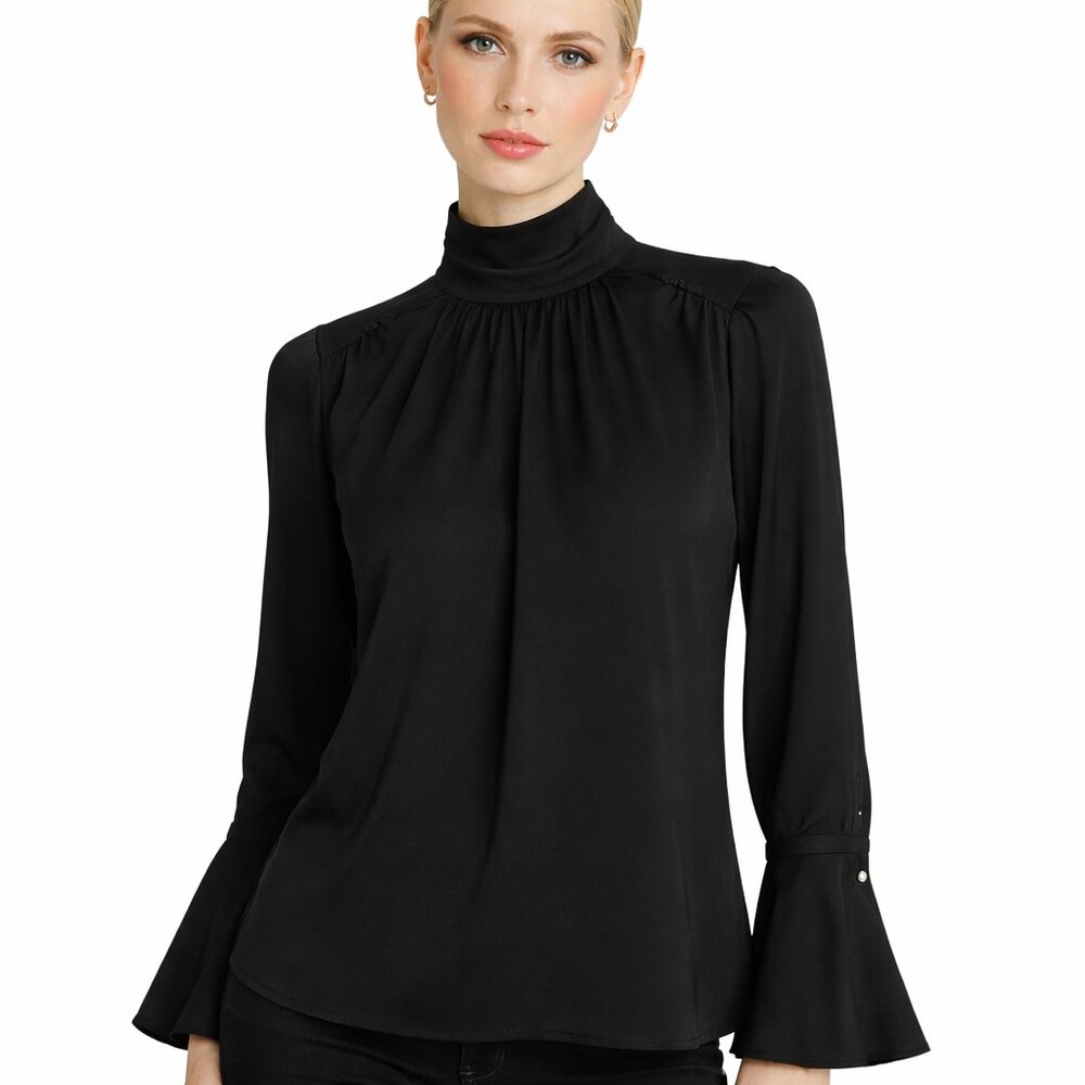 A new day, Black Mock Neck Blouse size M